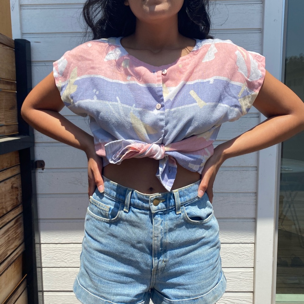 Retro multicolor top